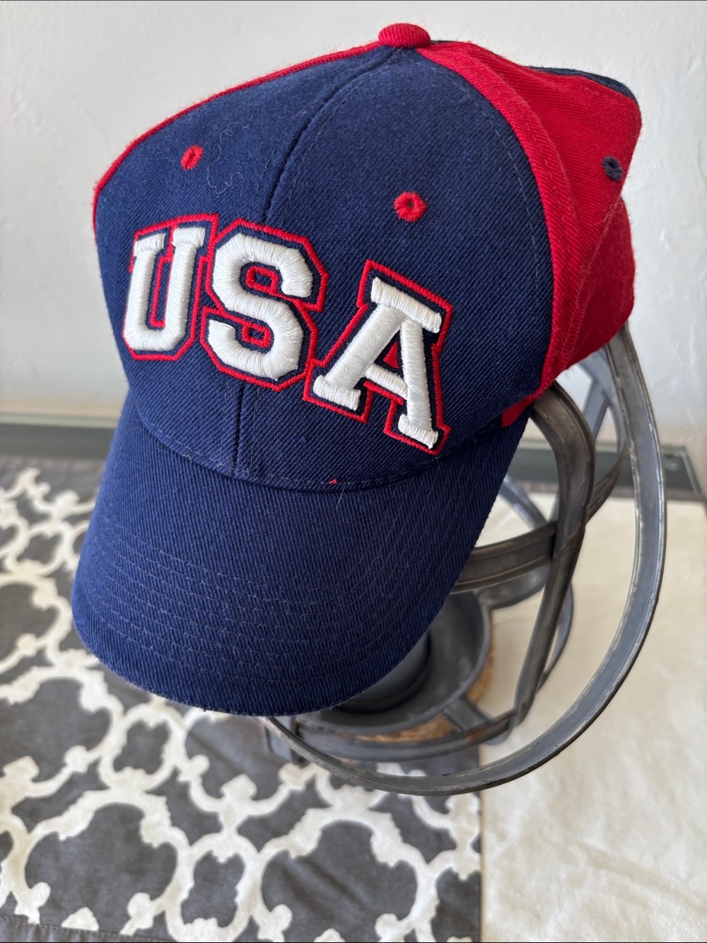 Zephyr Navy and Red 'USA' Baseball Cap
